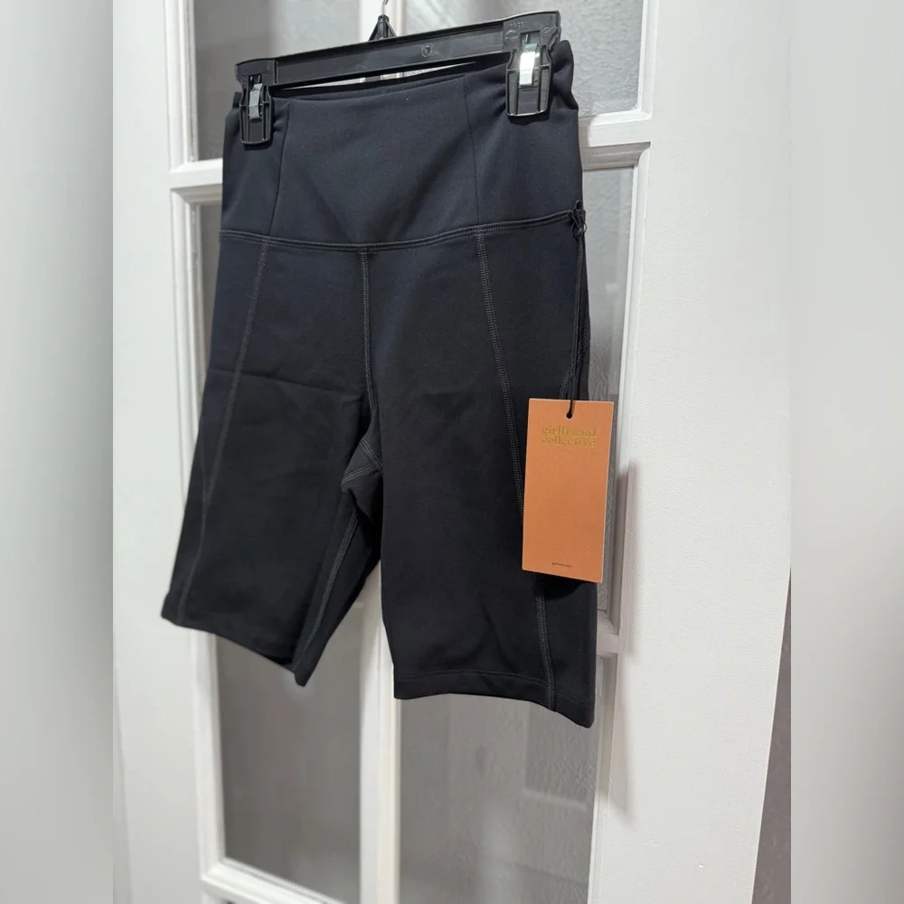 NWT GIRLFRIEND COLLECTIVE Black High-Rise Bike Short - Picture 3 of 10
